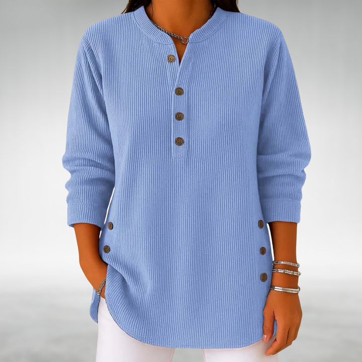 Sophie™ | Retro Corduroy V-Neck Top