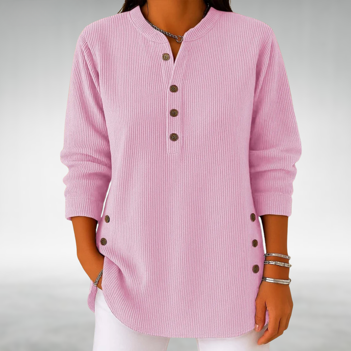 Sophie™ | Retro Corduroy V-Neck Top