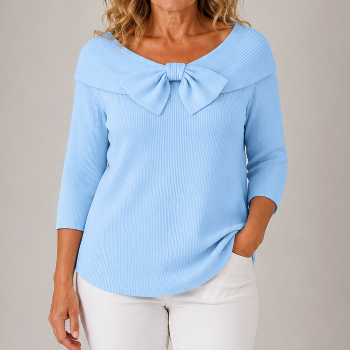 Gianna | Elegant Bow Knit Sweater
