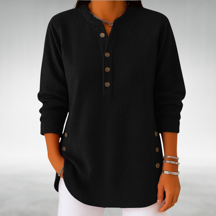 Sophie™ | Retro Corduroy V-Neck Top