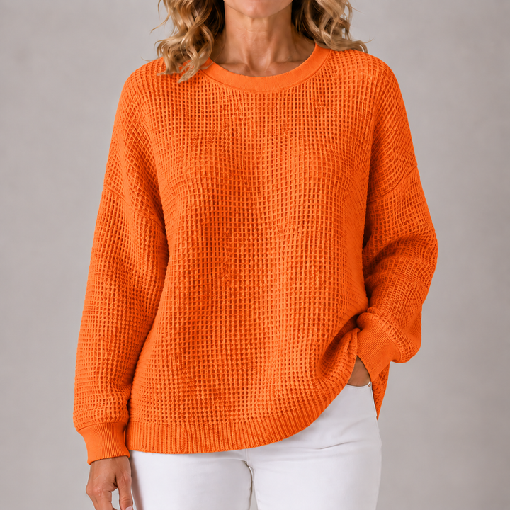 Scarlett | Cozy Waffle Knit Sweater