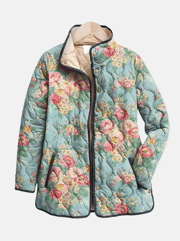 Rosamund - Quilted Floral Print Jacket