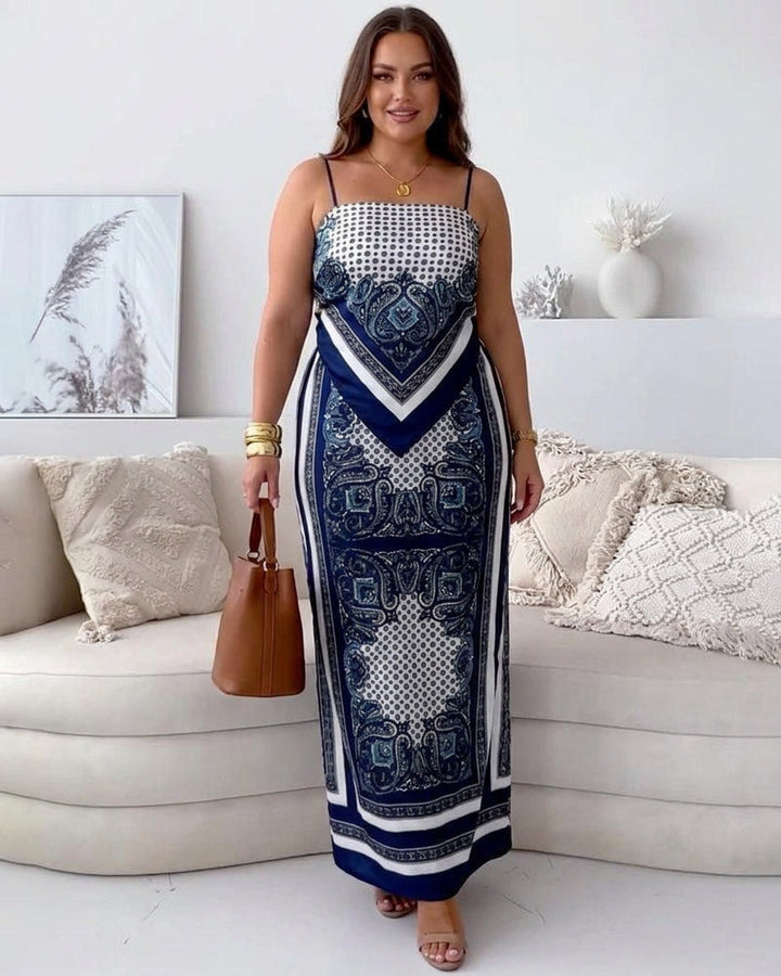Helen | Vacation Ready Stylish Lace-Up Vest &amp; Pants Two-Piece Set Dress
