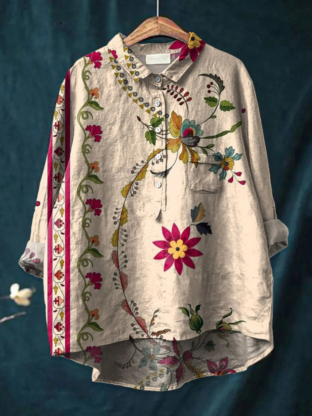 Isla - Delicate Floral Print Blouse