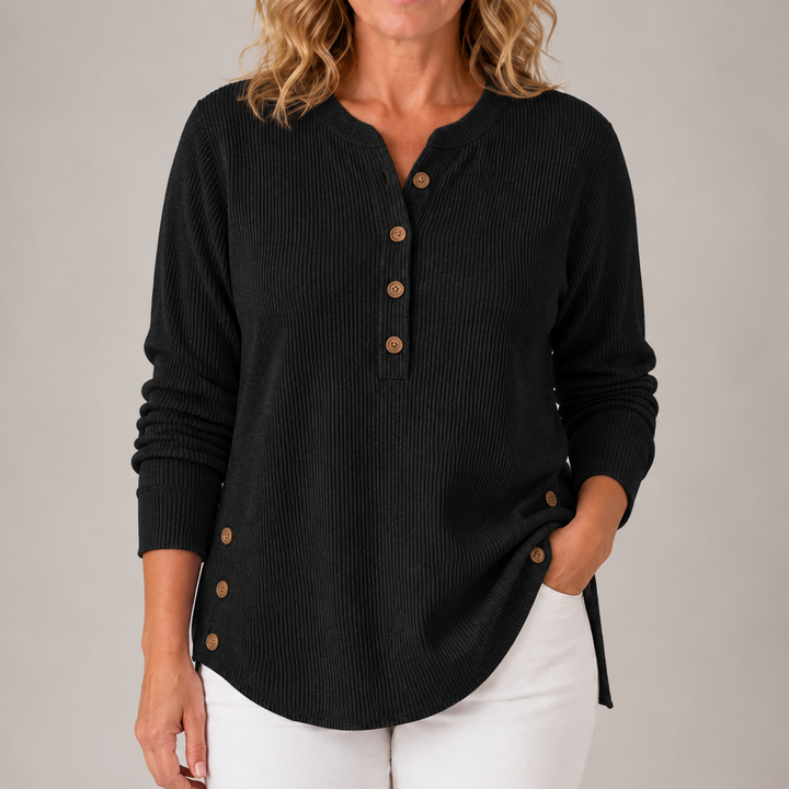 Renata | Ribbed Button Detail Tunic