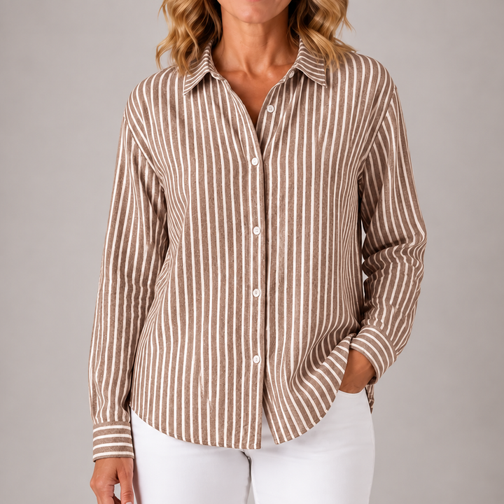 Louise | Relaxed Striped Button-Down Shirt