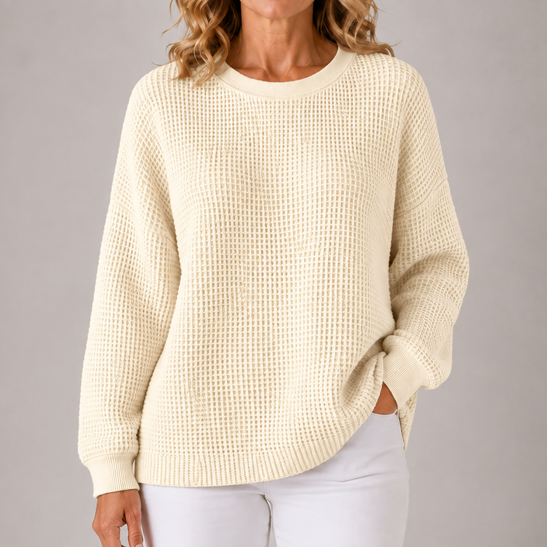 Scarlett | Cozy Waffle Knit Sweater