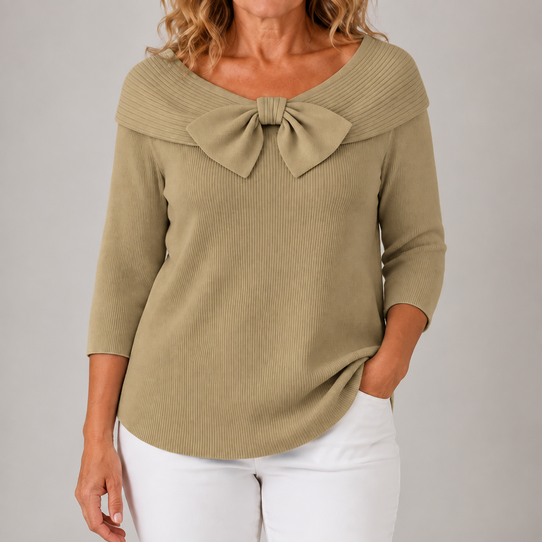 Gianna | Elegant Bow Knit Sweater