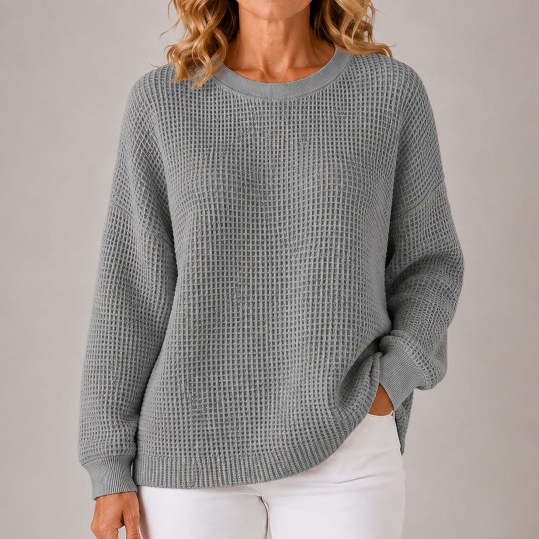 Scarlett | Cozy Waffle Knit Sweater
