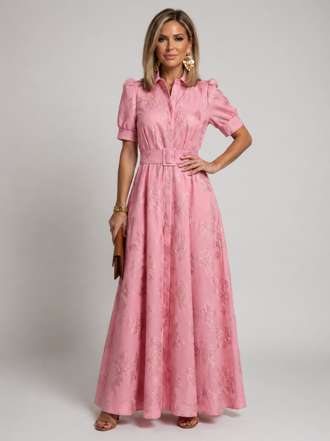 Stella &amp; Grace™ | Belted Floral Maxi Dress