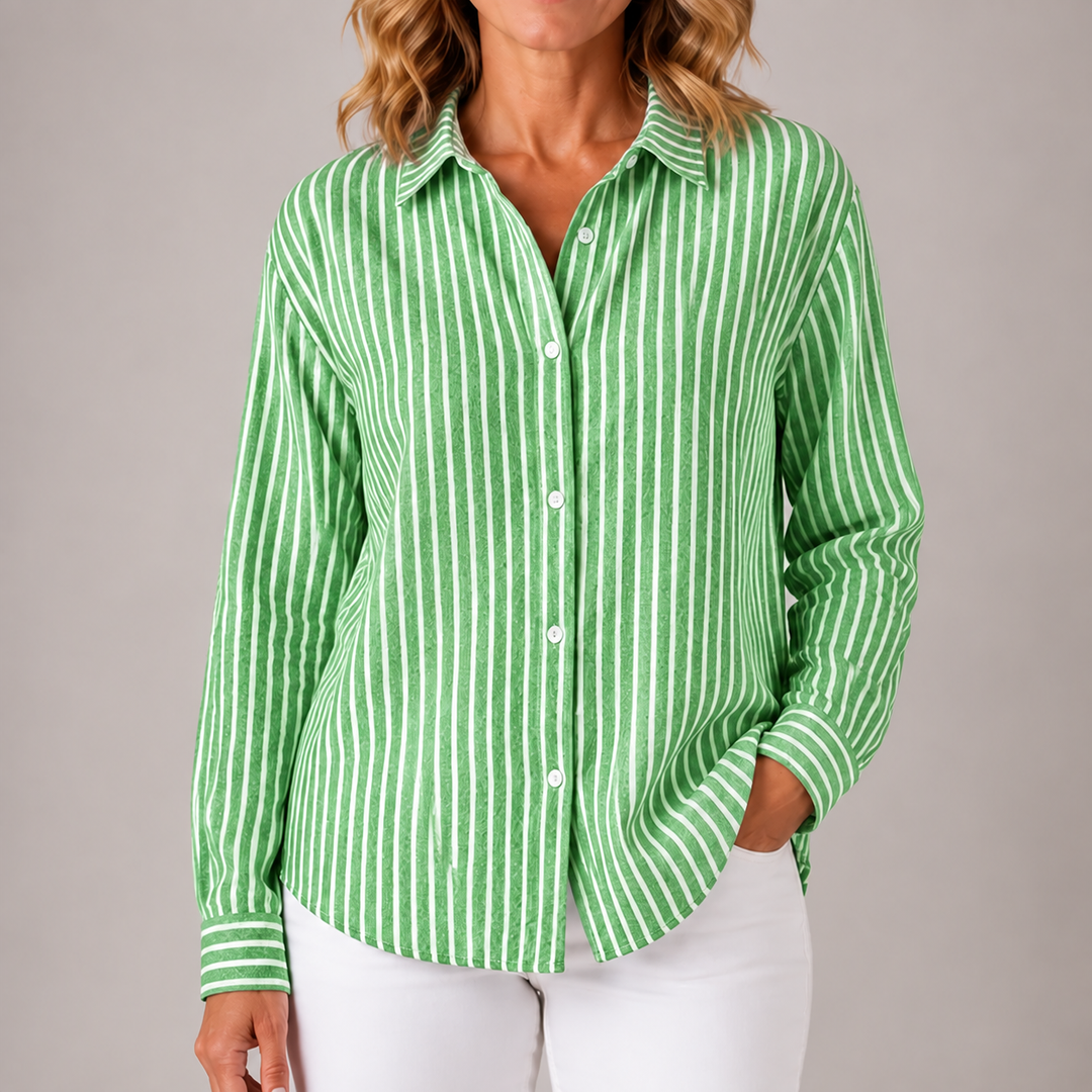 Louise | Relaxed Striped Button-Down Shirt