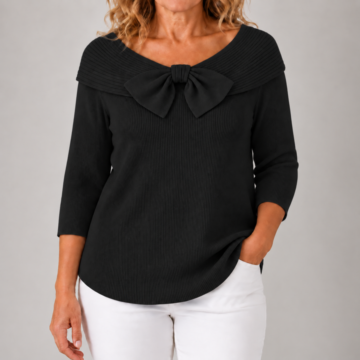 Gianna | Elegant Bow Knit Sweater