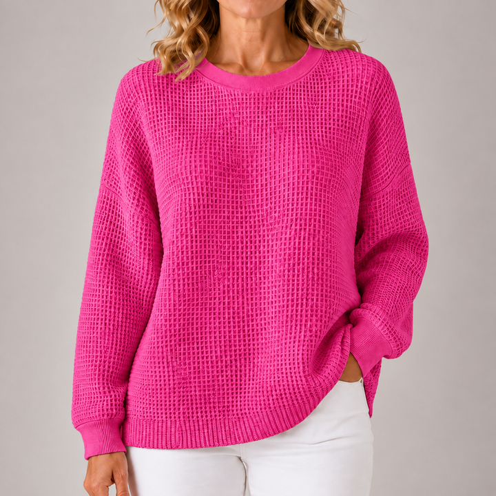 Scarlett | Cozy Waffle Knit Sweater