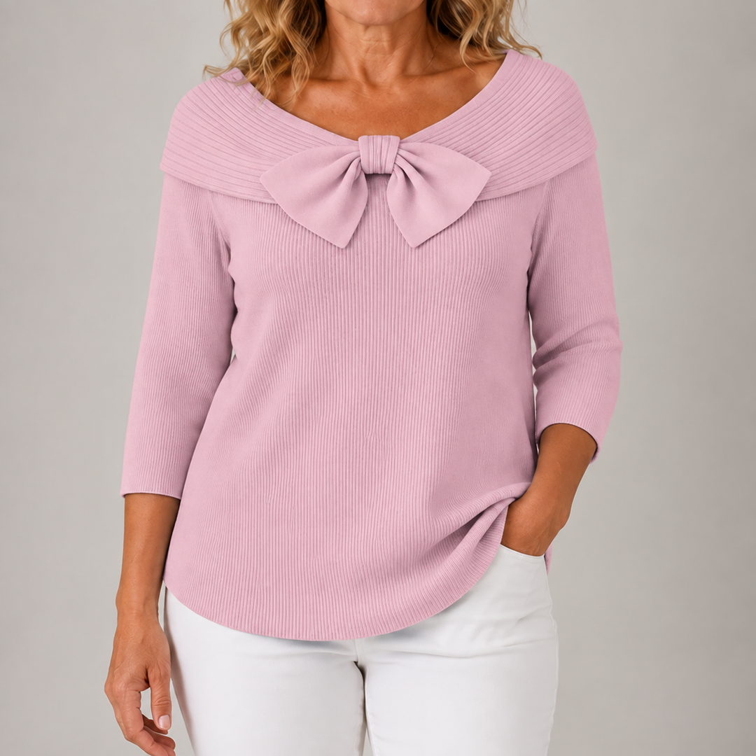 Gianna | Elegant Bow Knit Sweater