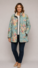 Ainsley™ | Quilted Floral Print Jacket