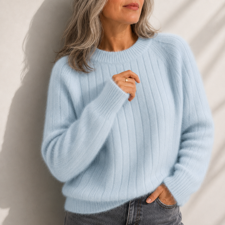 Mila | Solid Colour Fluffy Sweater