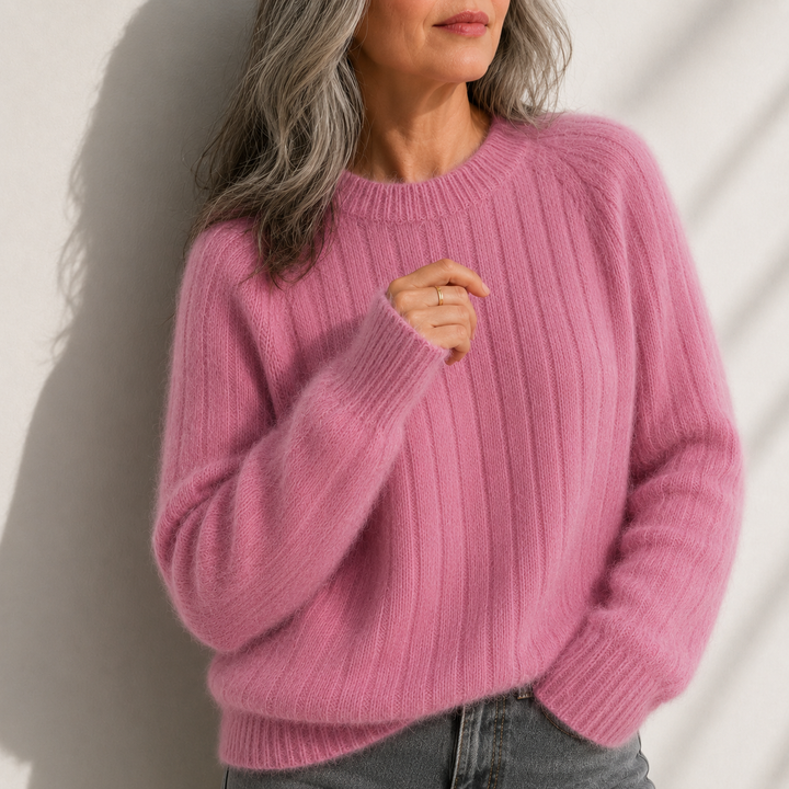 Mila | Solid Colour Fluffy Sweater