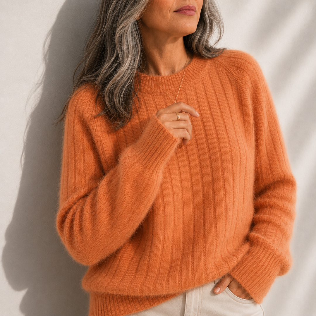 Mila | Solid Colour Fluffy Sweater