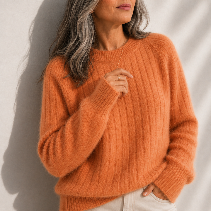 Mila | Solid Colour Fluffy Sweater