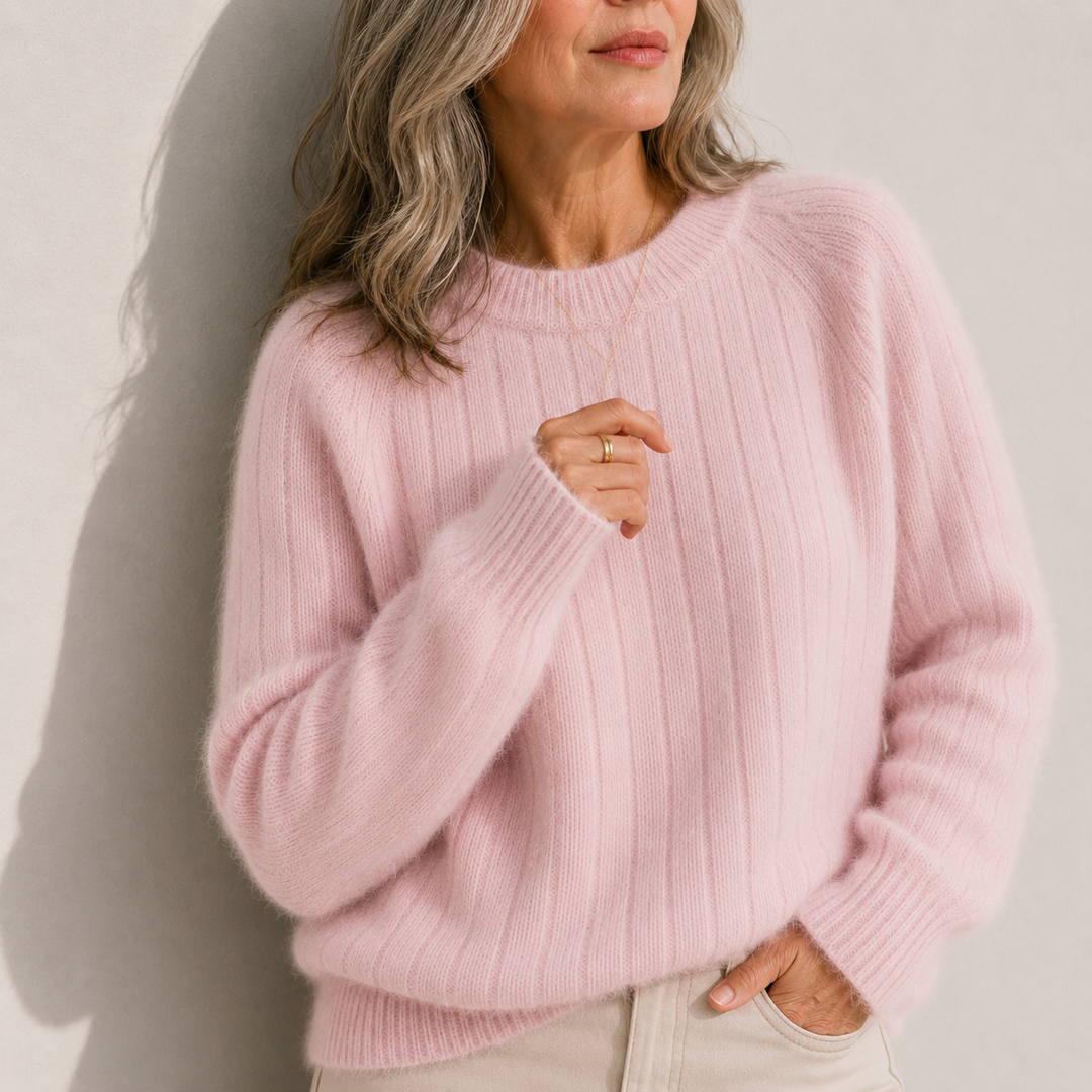 Mila | Solid Colour Fluffy Sweater