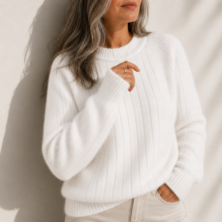 Mila | Solid Colour Fluffy Sweater