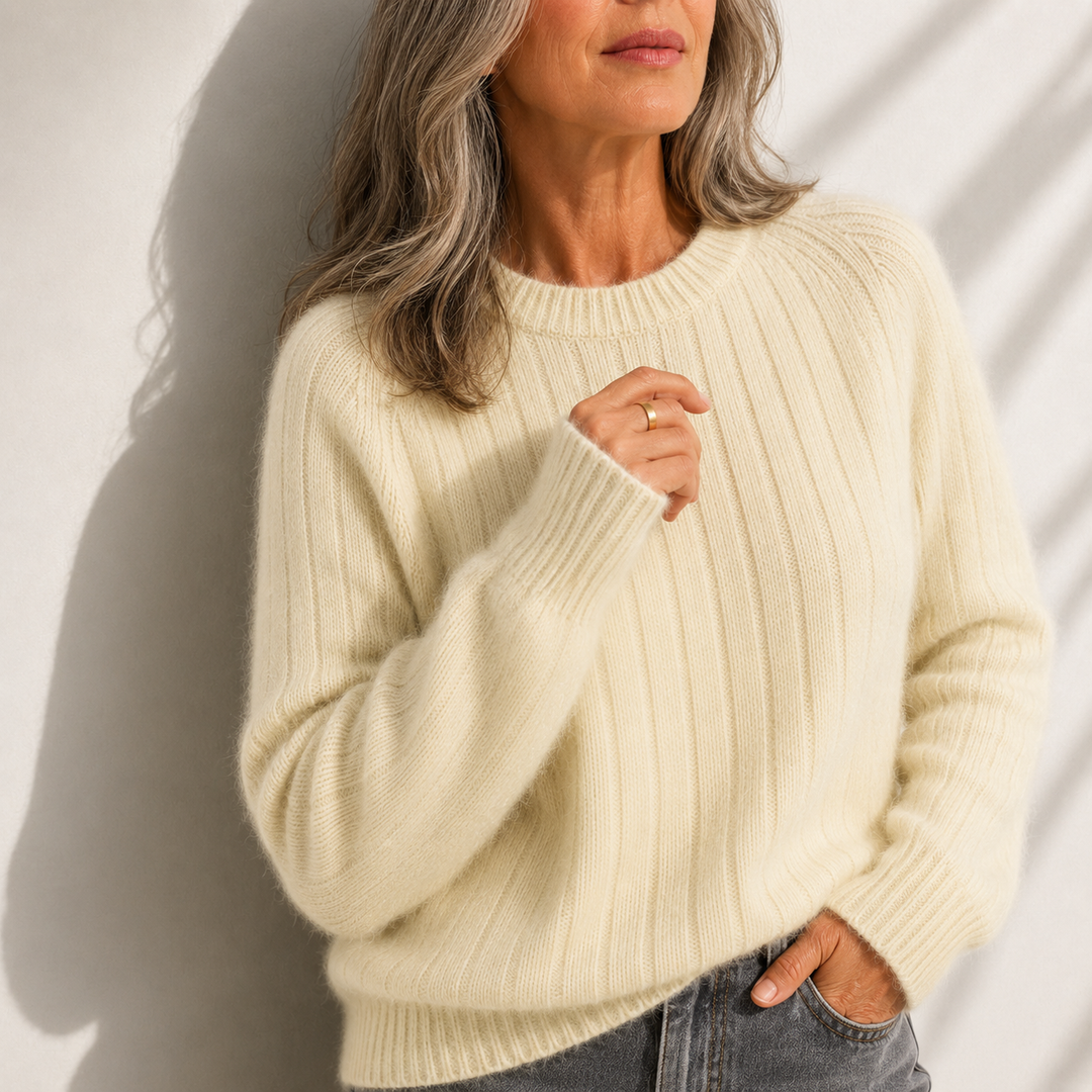 Mila | Solid Colour Fluffy Sweater